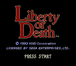 Liberty or Death Title Screen